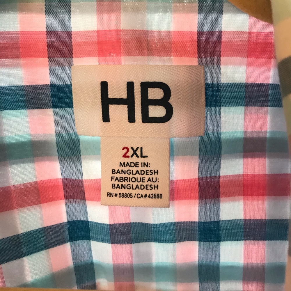 2XL Harbor Bay Plaid Shirt